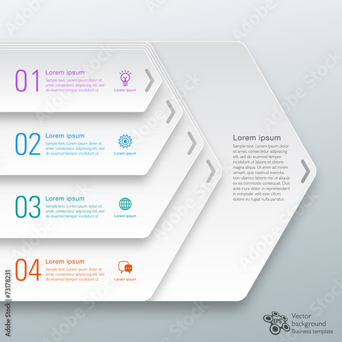 Infographics Vector Background 4-Step Process