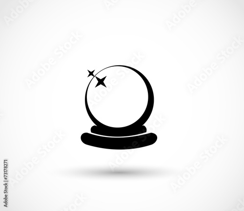 Magic ball icon vector