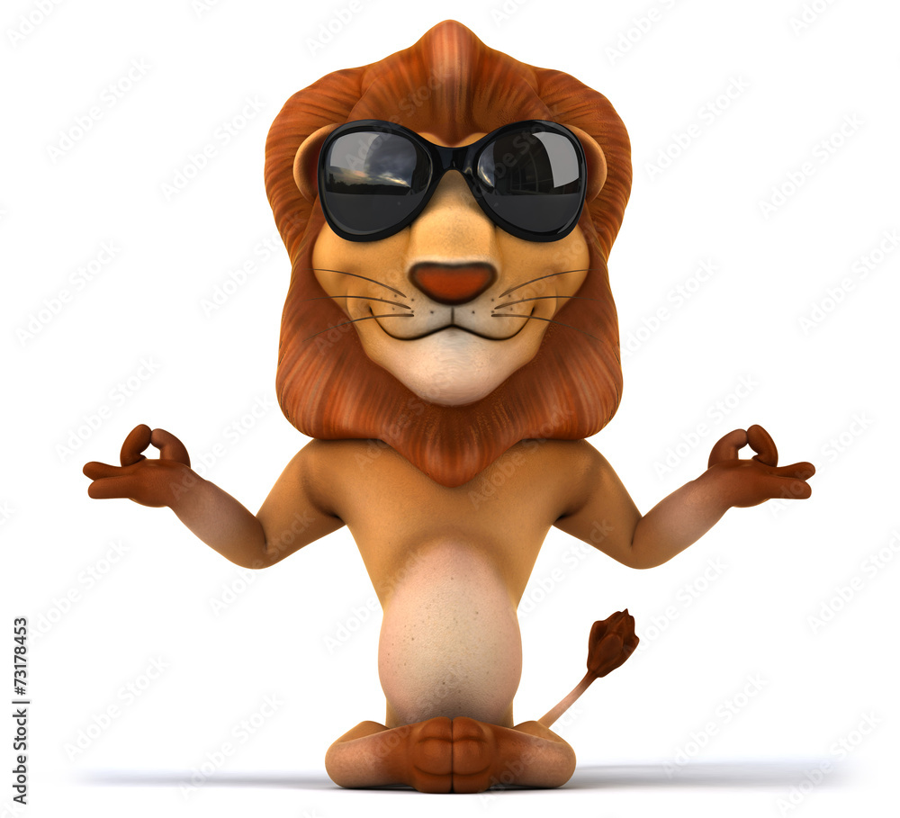Naklejka premium Fun lion