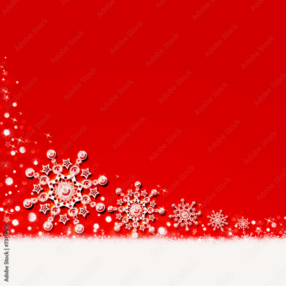 Snowflakes isolated on red background. Snowflakes isolated on red background.