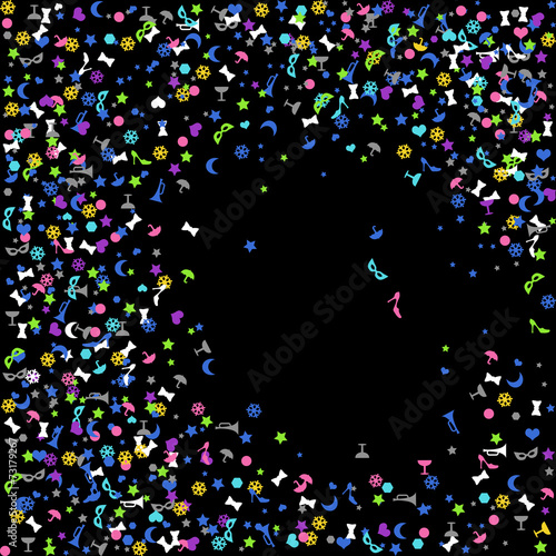 confetti, New Year's celebration - background