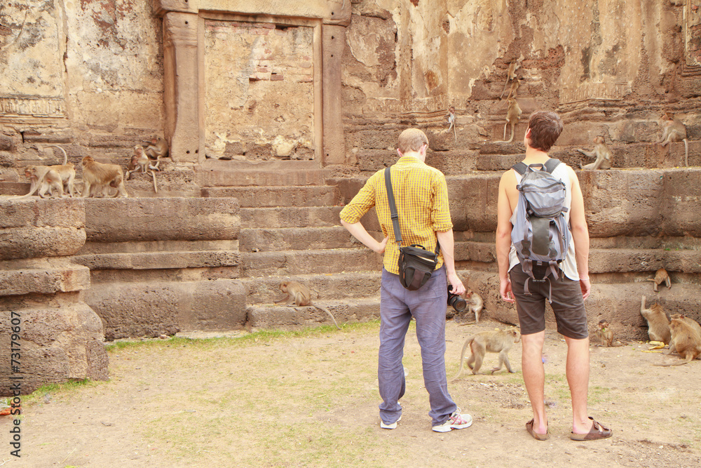 Tourist and Monkey Tourist and Monkey