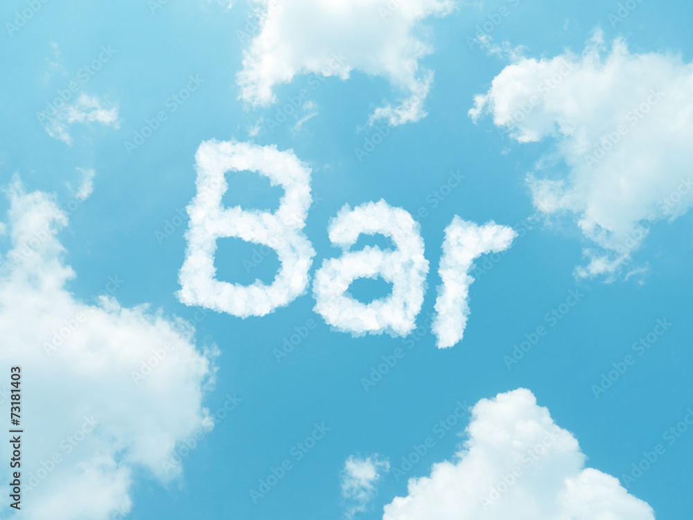 cloud words with design on blue sky background cloud words with design on blue sky background