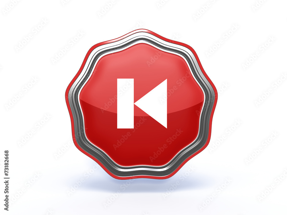 Obraz premium prev star icon on white background