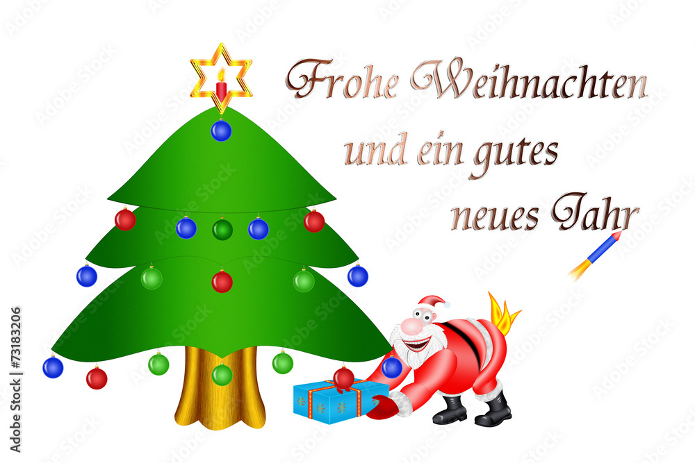 Naklejka premium humorvoller Weihnachtsgruß