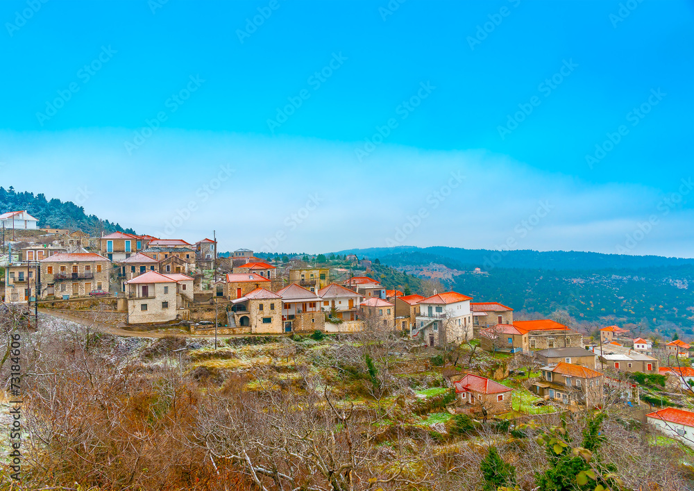 The Kosmas village in southern Peloponnese in Greece