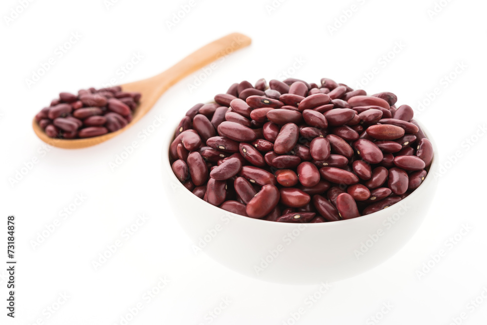 Red beans kidney isolated on white background Red beans kidney isolated on white background