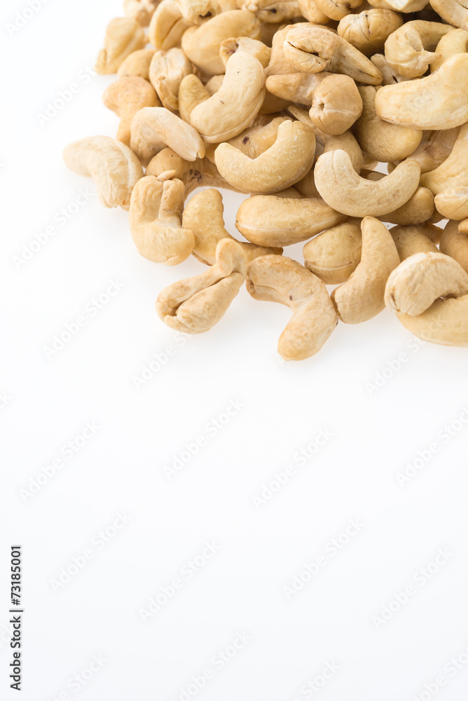 cashews isolated on white background cashews isolated on white background