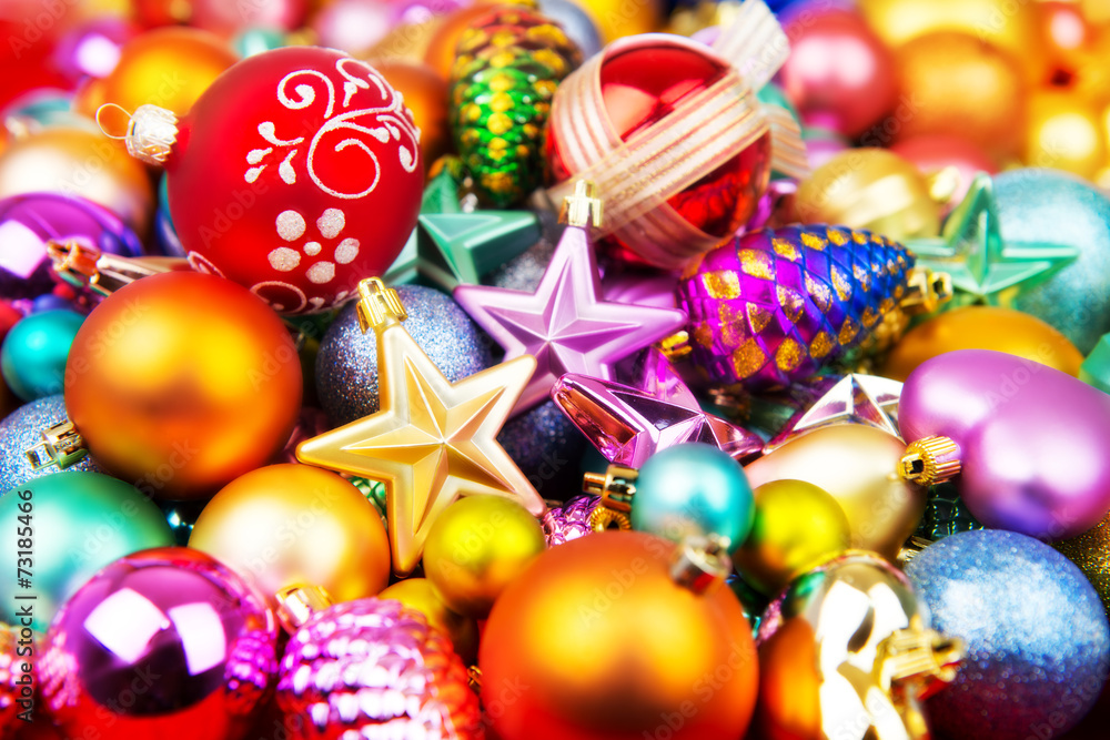 Christmas toys decorations background