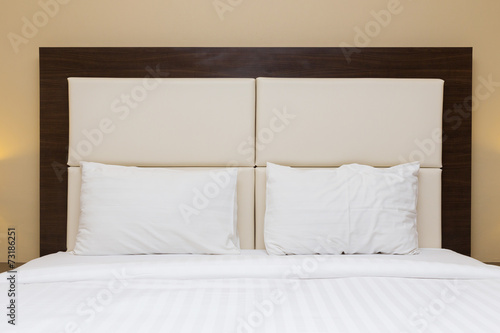 Photography bedroom with headboard leather and wood