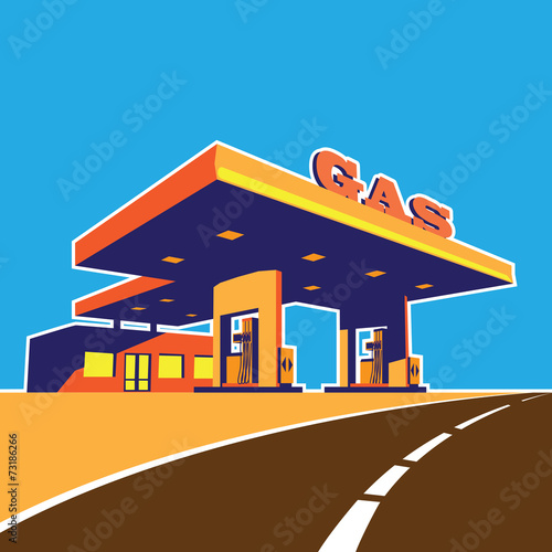 modern petrol station