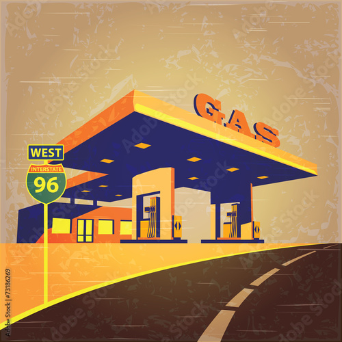 gas station on the road