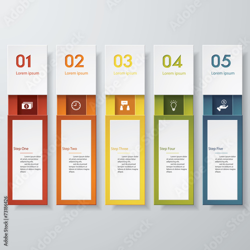 Design clean number banners template. Vector.