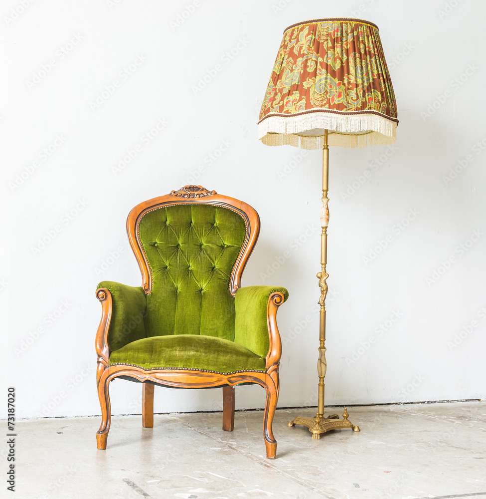 Fototapeta premium Green Vintage sofa