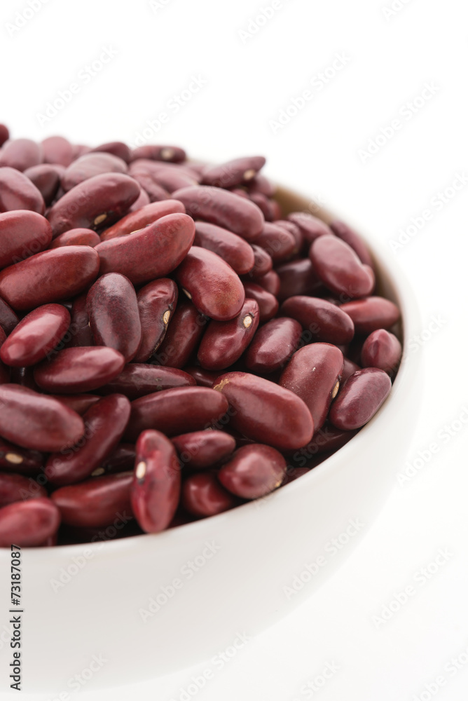 Red beans kidney isolated on white background Red beans kidney isolated on white background
