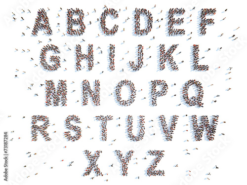 Alphabet with people