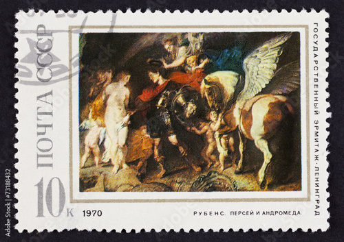 USSR postage stamp Perseus and Andromeda by Rubens