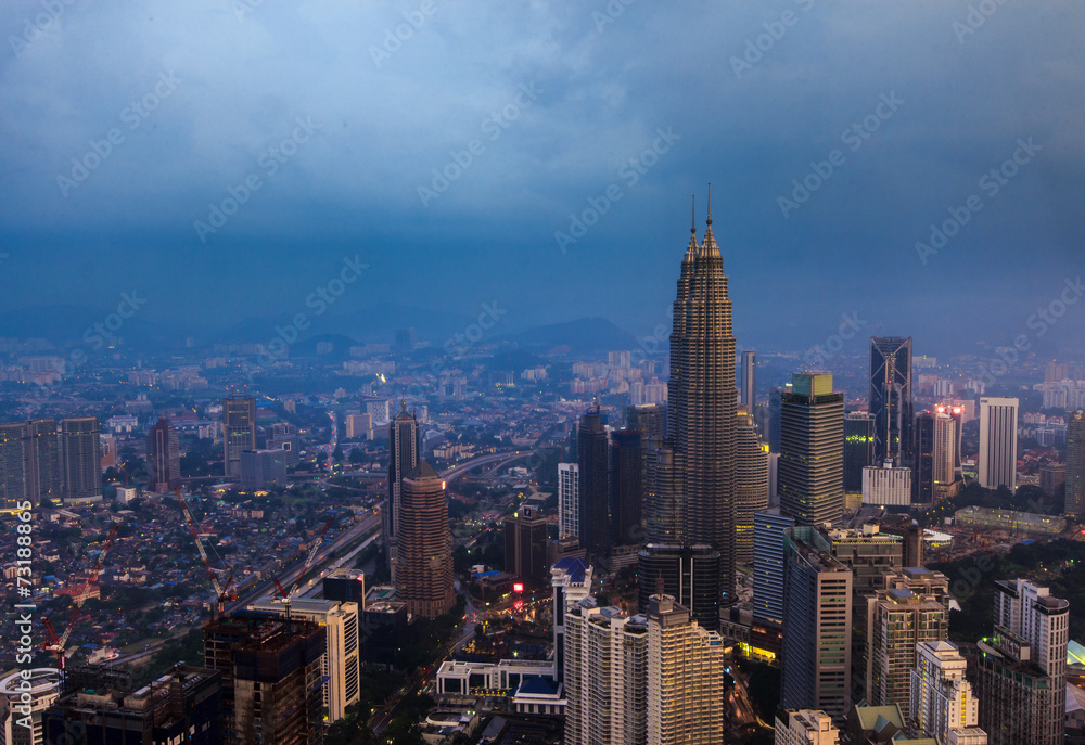 Kuala Lumpur city aerial view
