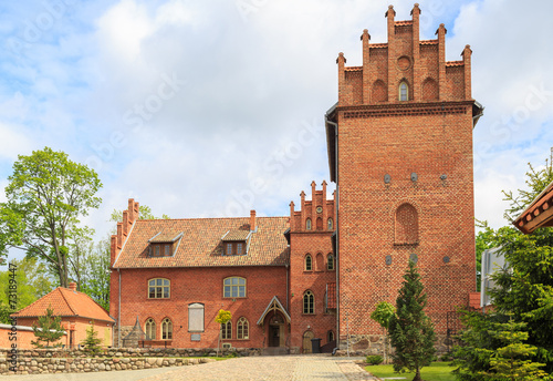 The medieval castle in Olsztynek, Poland - today a school