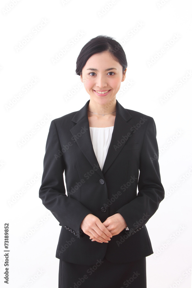 Asian businesswoman on white background Asian businesswoman on white background