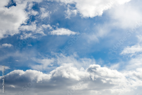 blue sky background with white clouds © grthirteen