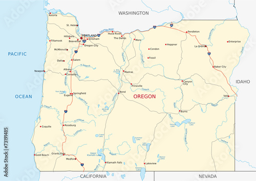 oregon road map