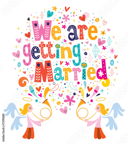 We Are Getting Married wedding invitation card