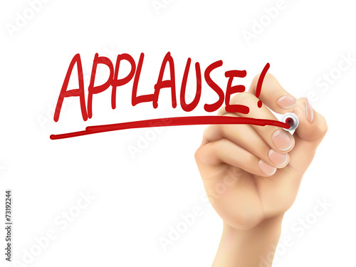 applause word written by hand