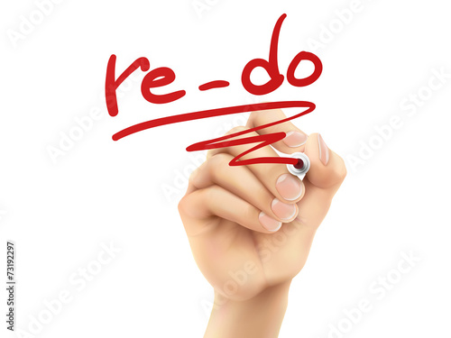 re-do word written by hand