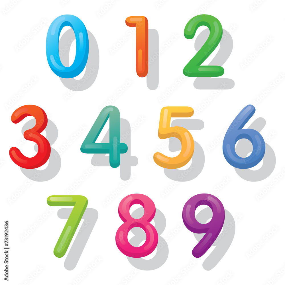 Numbers Set : Balloon Style Numbers Set : Balloon Style