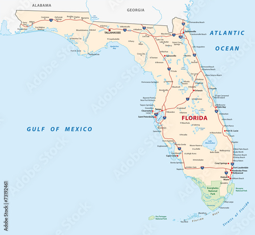 florida map with national parks