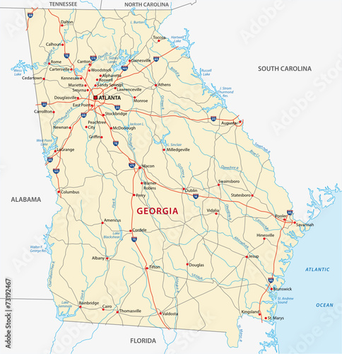 georgia road map photo
