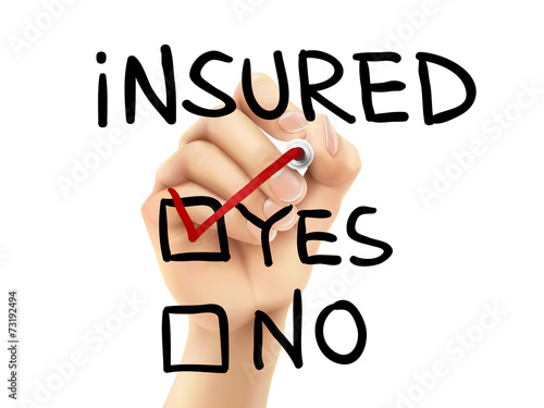 yes insured words written by hand