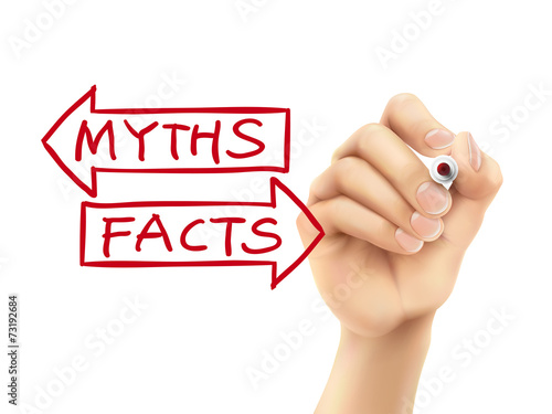 myths or facts words written by hand
