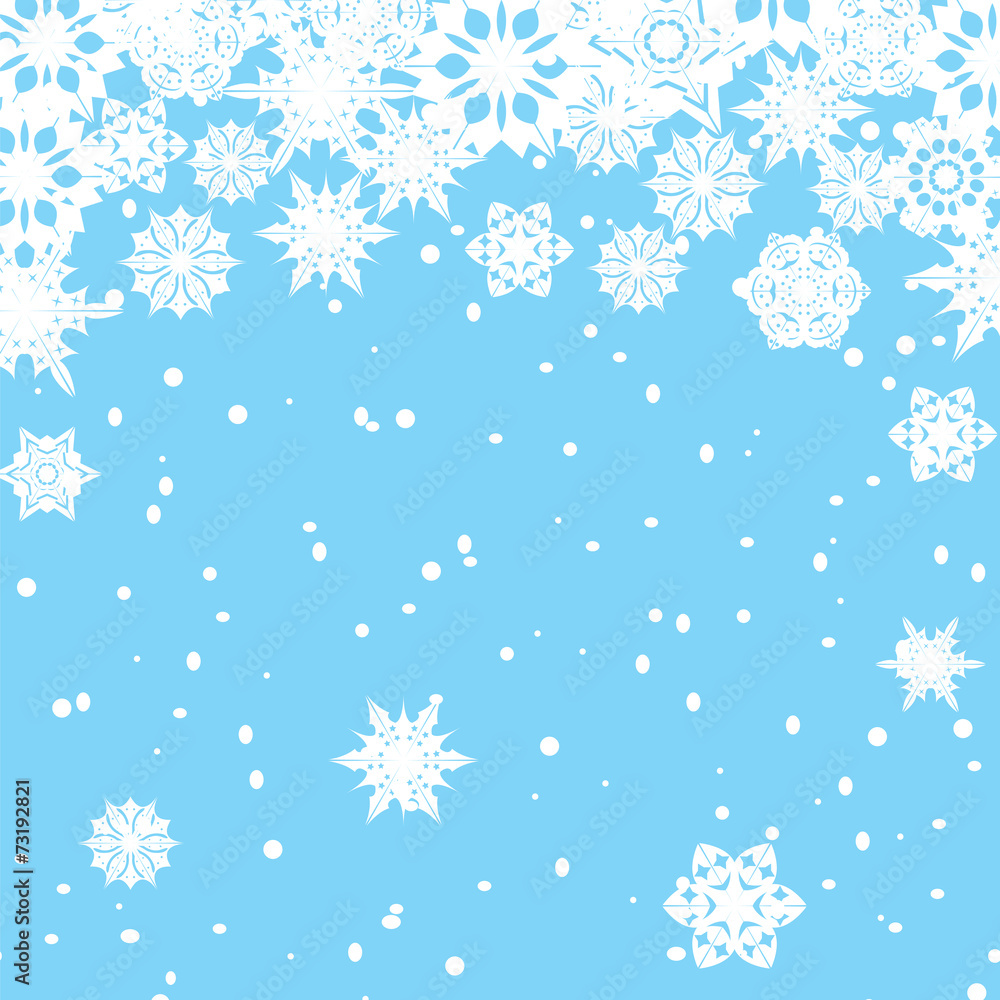 Background for Christmas and New Year with snowflakes Background for Christmas and New Year with snowflakes