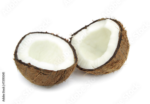 Coconut,  isolated on white background.