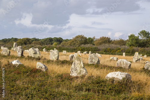 Intriguing standing stones at Carnac in Brittany, France