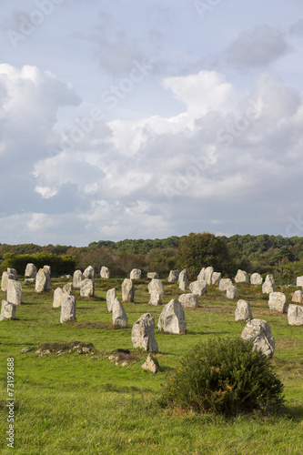 Intriguing standing stones at Carnac in Brittany, France
