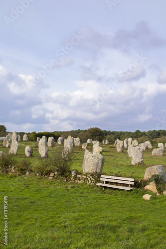 Intriguing standing stones at Carnac in Brittany, France