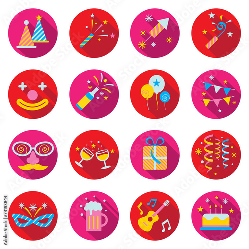 Flat Icons Set : Party Objects