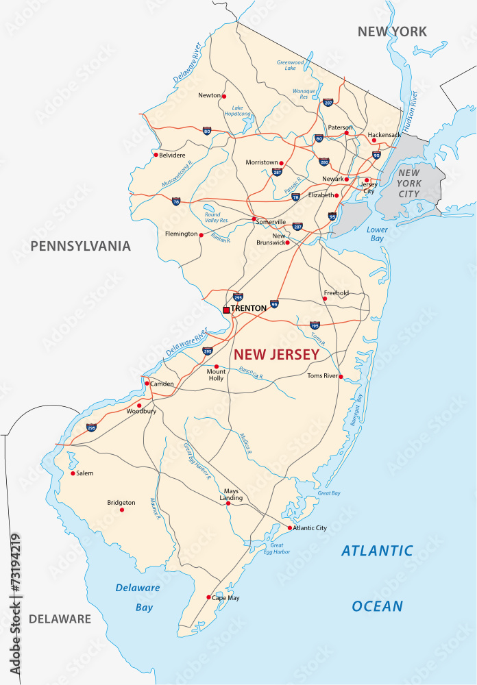 new jersey road map