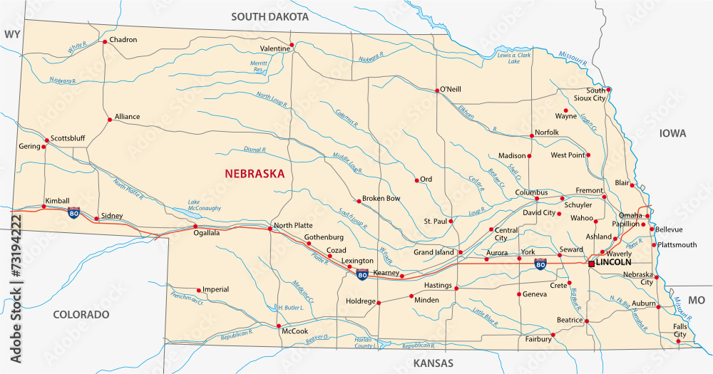 nebraska road map