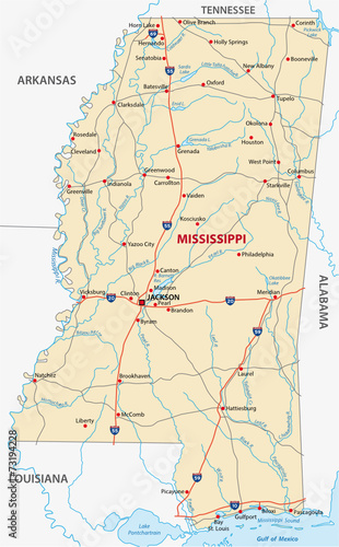 mississippi road map