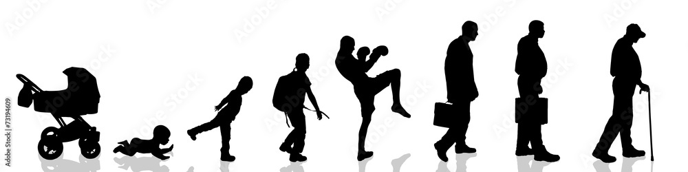 Vector silhouette of man. Vector silhouette of man.