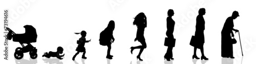 Vector silhouette of woman.