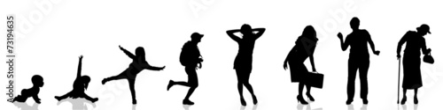 Vector silhouette of woman.