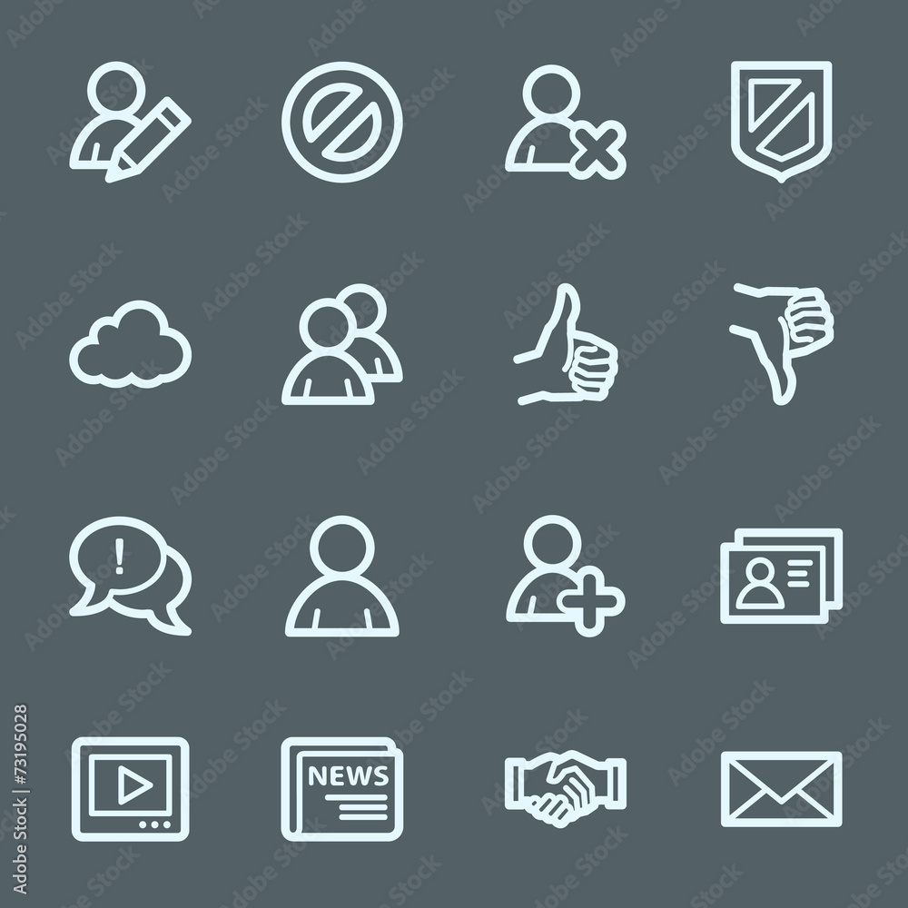 Community. Social media icons set Community. Social media icons set