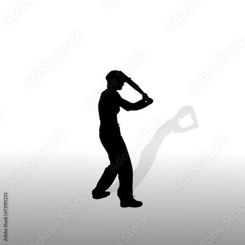 Vector silhouette of the woman
