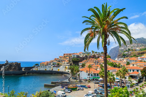Port in fishing village of Camara de Lobos, Madeira island photo