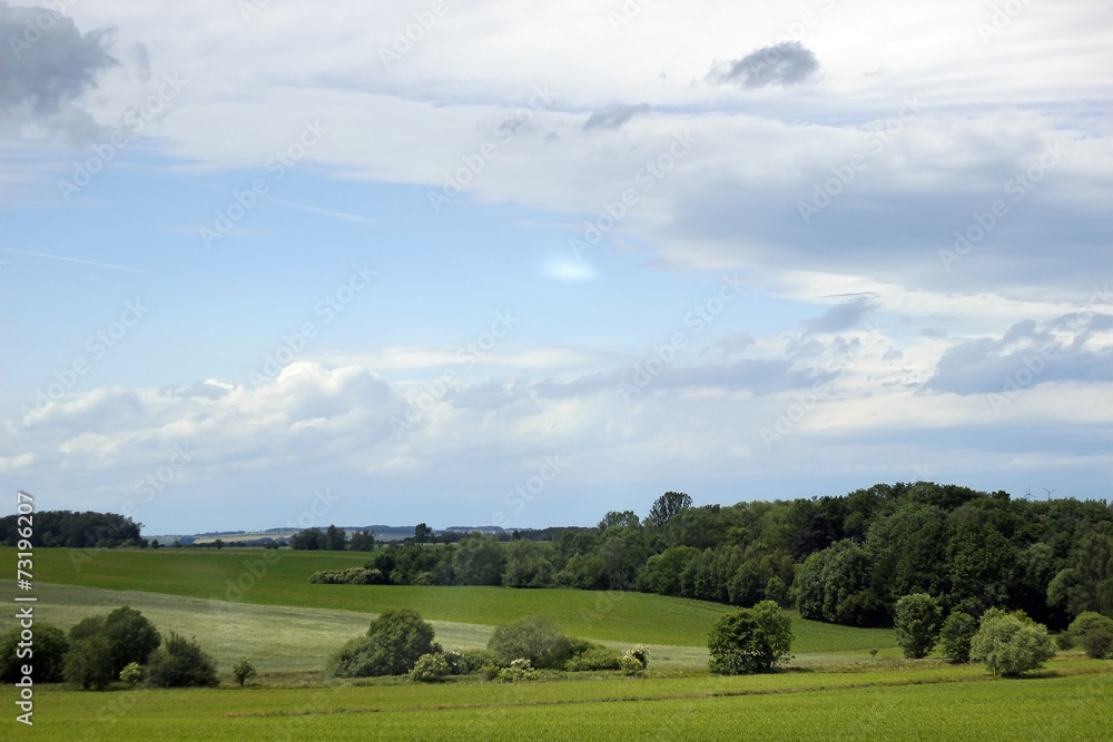 Picturesque European landscape in early summer Picturesque European landscape in early summer